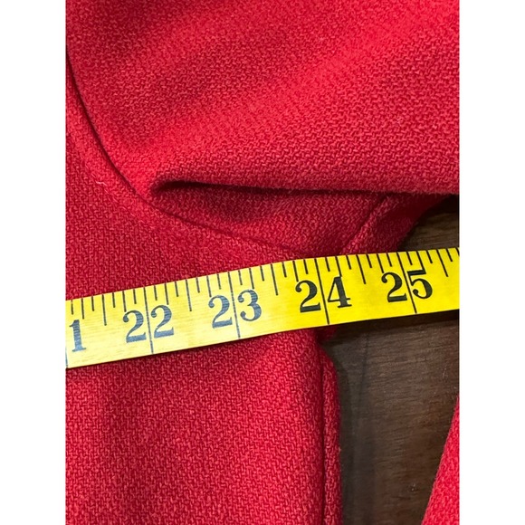 CHAPS Vintage Red Wool Hunting Shirt Suede Shoulder Elbow Patches Men SZ44R RARE - Picture 11 of 13